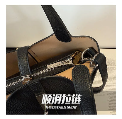 Bucket Bag Women's Bag PU Shoulder Bag Lock Buckle