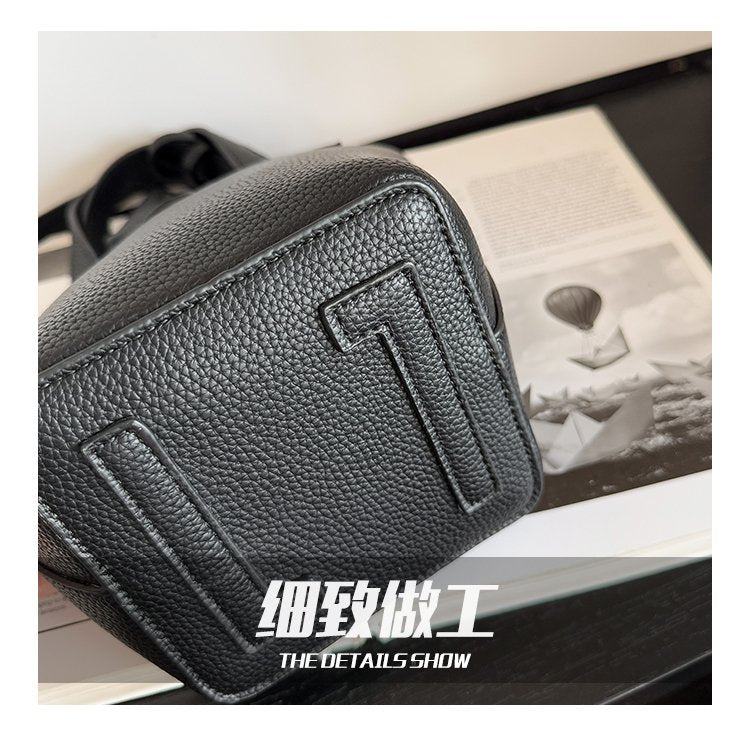 Bucket Bag Shoulder Bag One Size 2025 Spring Magnetic Buckle PU Women's Bag