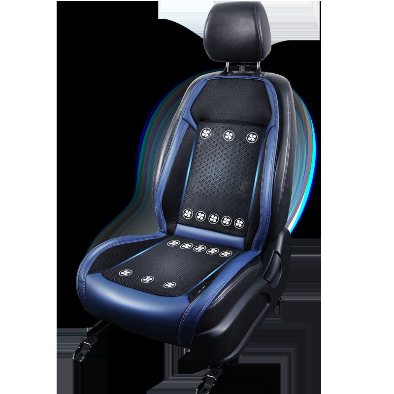 Summer Car Ventilation Seat Cushion Cooling Seat Pad Summer Cool Air Breathable Heat Dissipation Cooling Pad Truck Backrest with Fan