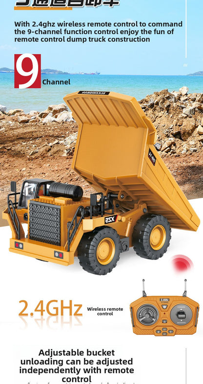 Children's Electric Toy Light and Sound Engineering Vehicle1:20Track Alloy Remote Control Excavator Model