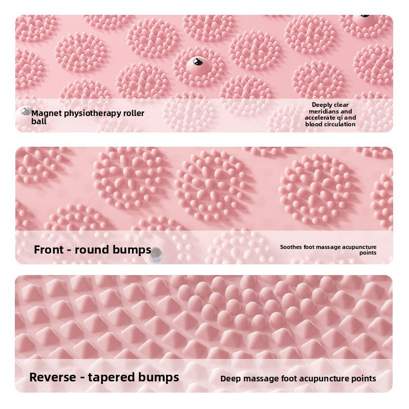 Silicone Acupressure Mat Double-Sided Foot Massage Pad with Magnetic Therapy for Home Use, Thickened Ultra Slow Running Meridian Running Mat Foot Massage Mat
