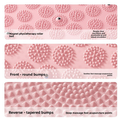 Silicone Acupressure Mat Double-Sided Foot Massage Pad with Magnetic Therapy for Home Use, Thickened Ultra Slow Running Meridian Running Mat Foot Massage Mat