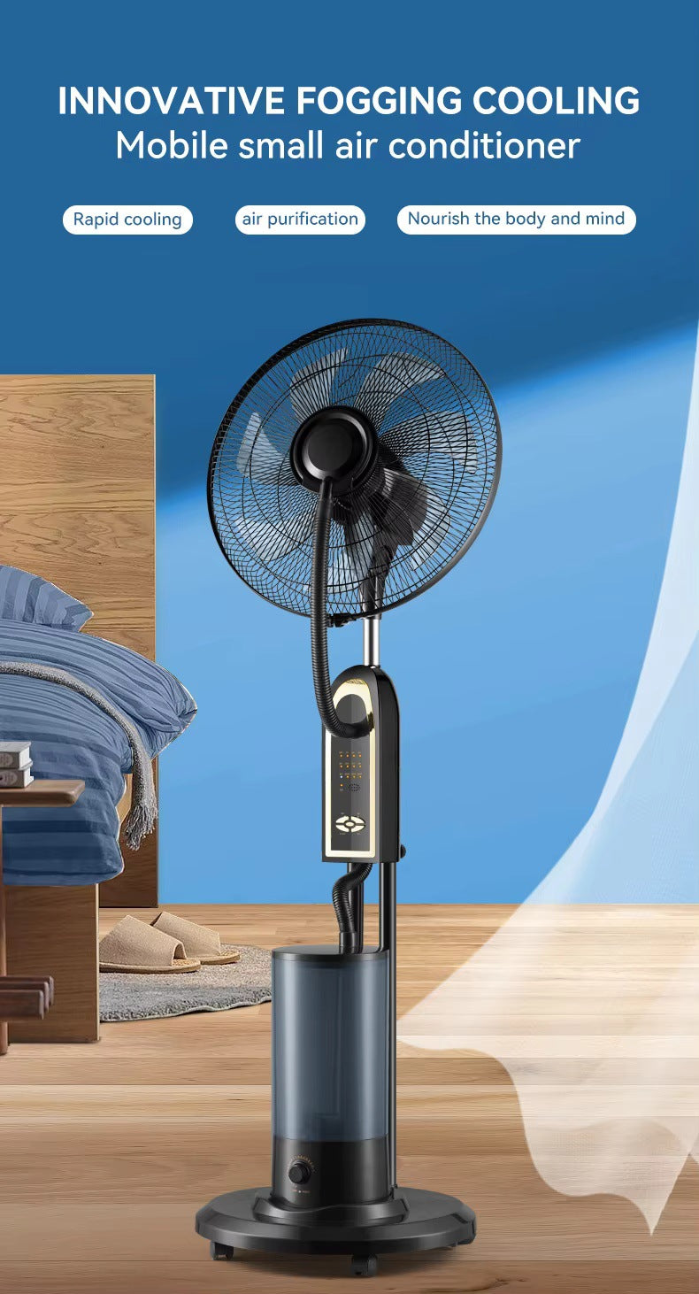 iSolfan Mist Emitting Fan Factory Direct Sale Black Mist Fan Floor Fan