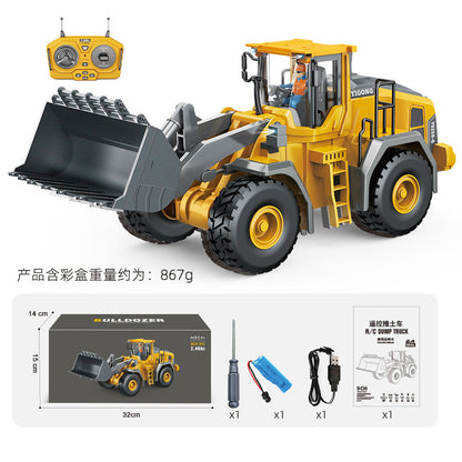 Children's Electric Toy Light and Sound Engineering Vehicle1:20Track Alloy Remote Control Excavator Model