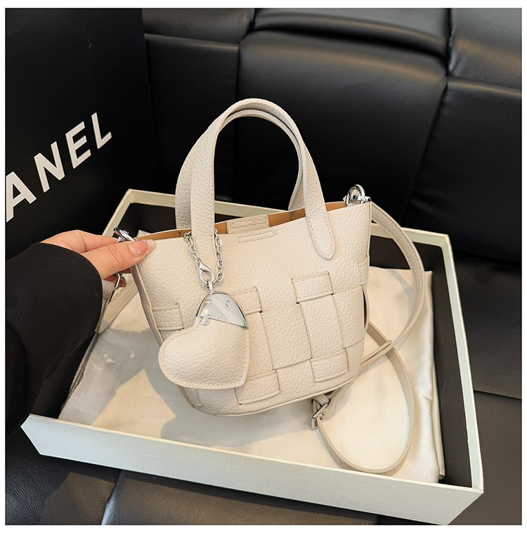 Women's Bag One Size PU Bucket Bag Zipper Shoulder Bag