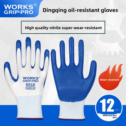 FOR WHOLE SALE ONLY PRICE ON REQUEST                     Nitrile Rubber Coated Labor Protection Gloves for Construction Site Work, Thickened, Wear-resistant, Odorless, Breathable Nylon Latex Work Gloves