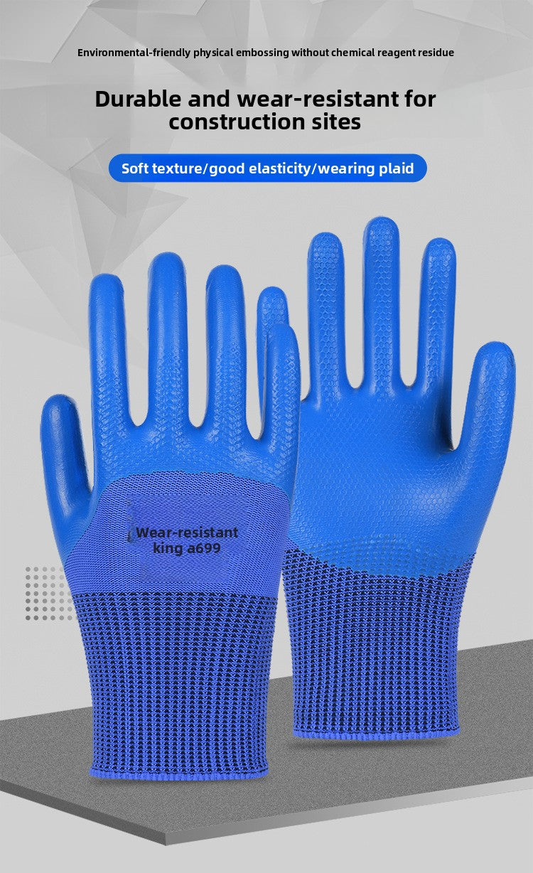 FOR WHOLE SALE ONLY PRICE ON REQUEST                   Abrasion-Resistant King Labor Protection Gloves Physical Embossed Anti-Slip Construction Steel Worker Logistics Moving Auto Repair Transport Latex Coated Gloves