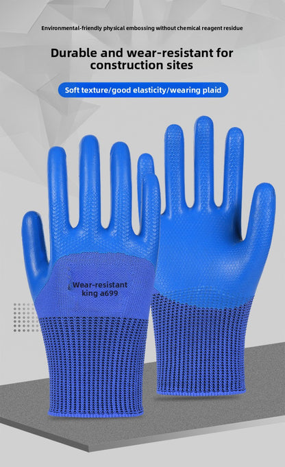 FOR WHOLE SALE ONLY PRICE ON REQUEST                   Abrasion-Resistant King Labor Protection Gloves Physical Embossed Anti-Slip Construction Steel Worker Logistics Moving Auto Repair Transport Latex Coated Gloves