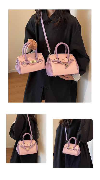 Block Platinum Small Square Handbag for Women