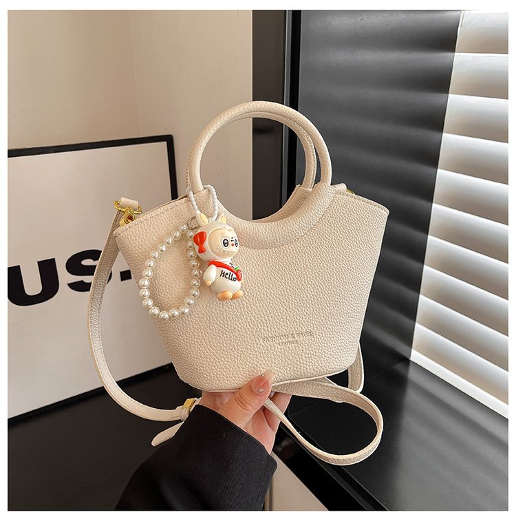 Bucket Bag One Size 2025 Spring Shoulder Bag Zipper PU Women's Bag