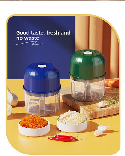 Mini Electric Garlic Herb Fruit Veg Masher Household Wireless Portable Baby Food Processor Kitchen Multifunctional Meat Grinder Garlic Chopper