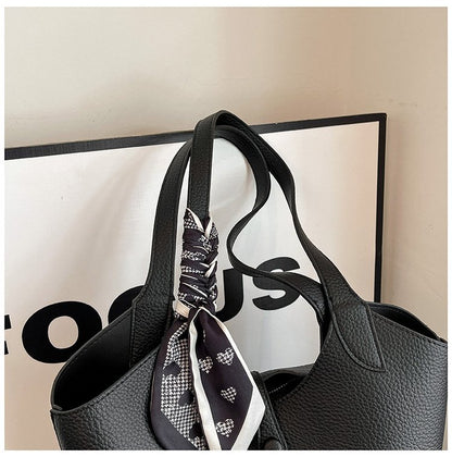 Magnetic Buckle Women's Bag PU Shoulder Bag 2025 Autumn Tote Bag One Size