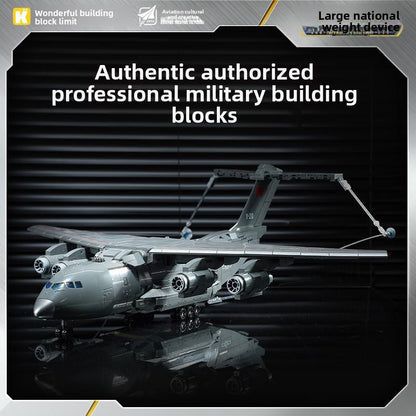 Wonderful Building Blocks Great Power Heavy Equipment Series Y-20 Large Transport Aircraft Model Assembly Toy 23034