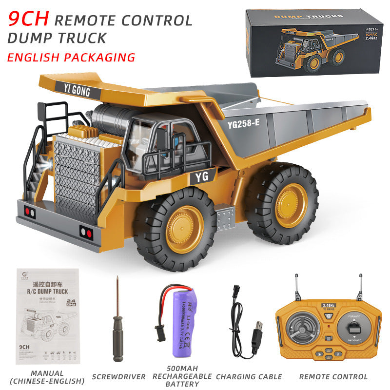 Children's Electric Toy Light and Sound Engineering Vehicle1:20Track Alloy Remote Control Excavator Model
