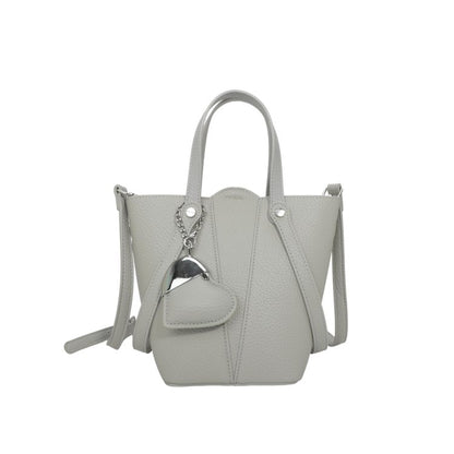 Single Shoulder Bucket Bag PU Zipper 2025 Spring Women's Bag One Size