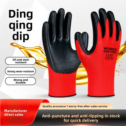 FOR WHOLE SALE ONLY PRICE ON REQUEST                                       Touchscreen Wear-resistant Nitrile Non-slip Coated Work Gloves for Construction Site Wholesale N518 Labor Protection Gloves