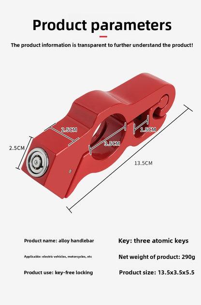 motorcycle and electric vehicle handlebar locks Aluminum Alloy Throttle Lock Head Handle Brake Lock Factory