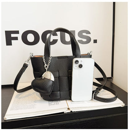 Women's Bag One Size PU Bucket Bag Zipper Shoulder Bag