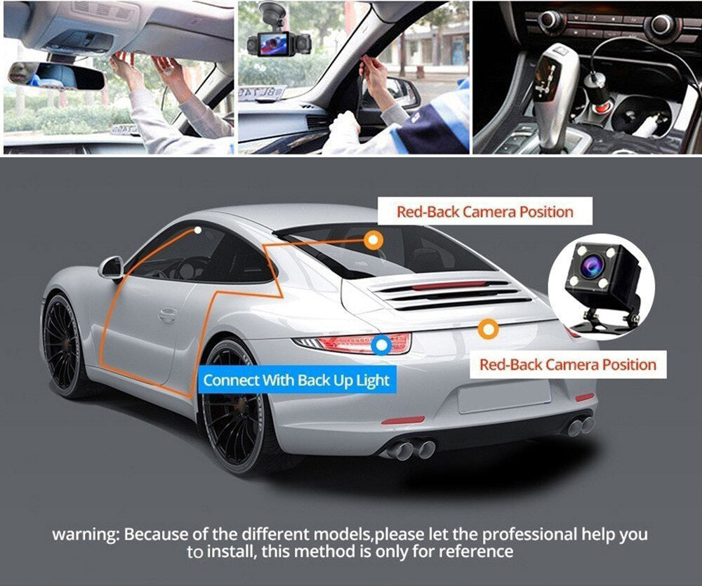 4K New Model Dash Cam Three-Lens Reversing Image WIFI In-Car Driving CARDVR