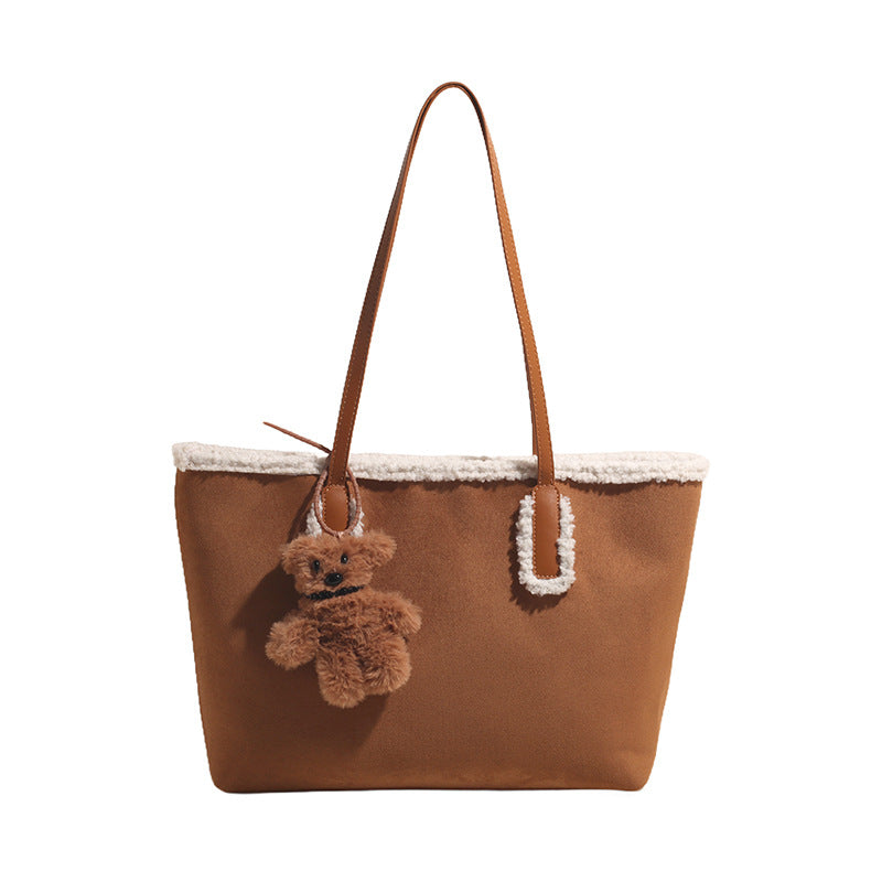 Autumn and Winter Super Hot Style Furry Handbag for Women Simple Fashion Versatile Stylish Single Shoulder Crossbody Bag