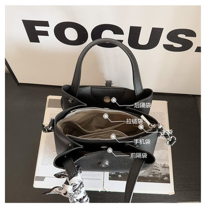 Magnetic Buckle Shoulder Bag Women's Bag 2025 Spring Tote Bag PU One Size