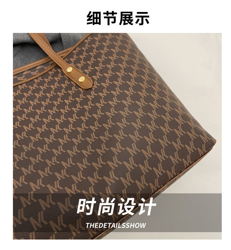 One-shoulder large-capacity commuting lightweight hand-carry tote bag