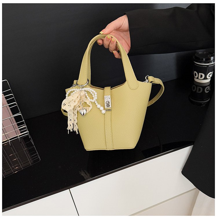 Bucket Bag Women's Bag PU Shoulder Bag Lock Buckle