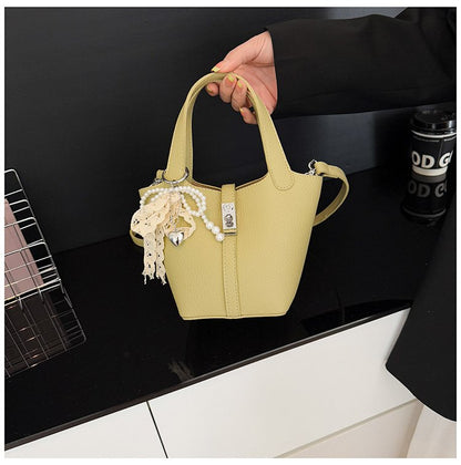 Bucket Bag Women's Bag PU Shoulder Bag Lock Buckle