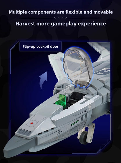 Enlightenment Wonderful Building Blocks Military22020A Great Power's Heavy Weapon Takes Down20Stealth Fighter Small Particle Assembling Blocks