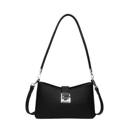 Small Square Bag with Stitching PU Zipper Women's Shoulder Bag One Size