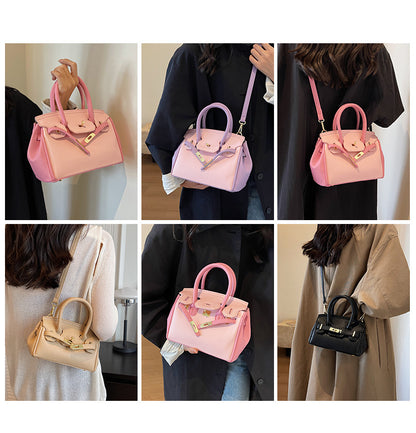 Block Platinum Small Square Handbag for Women