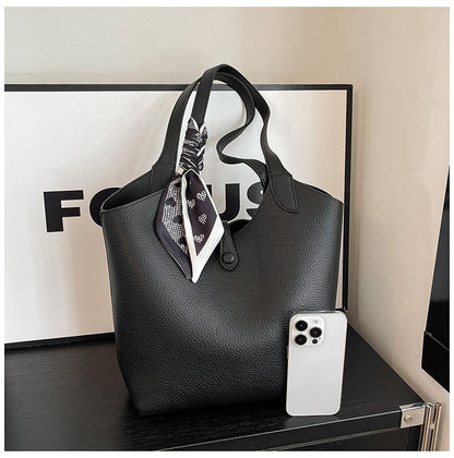 Magnetic Buckle Women's Bag PU Shoulder Bag 2025 Autumn Tote Bag One Size