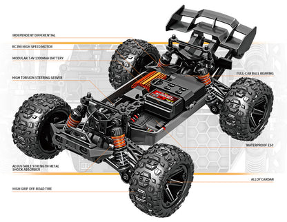 1/18Brushless High-Speed Four-Wheel Drive2.4G Full Scale Professional RC Remote Control Off-Road Big Wheel Bike1/14Brush