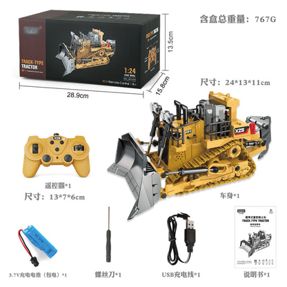Children's Electric Toy Light and Sound Engineering Vehicle1:20Track Alloy Remote Control Excavator Model