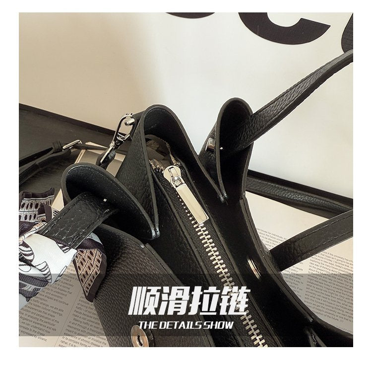 Magnetic Buckle Shoulder Bag Women's Bag 2025 Spring Tote Bag PU One Size