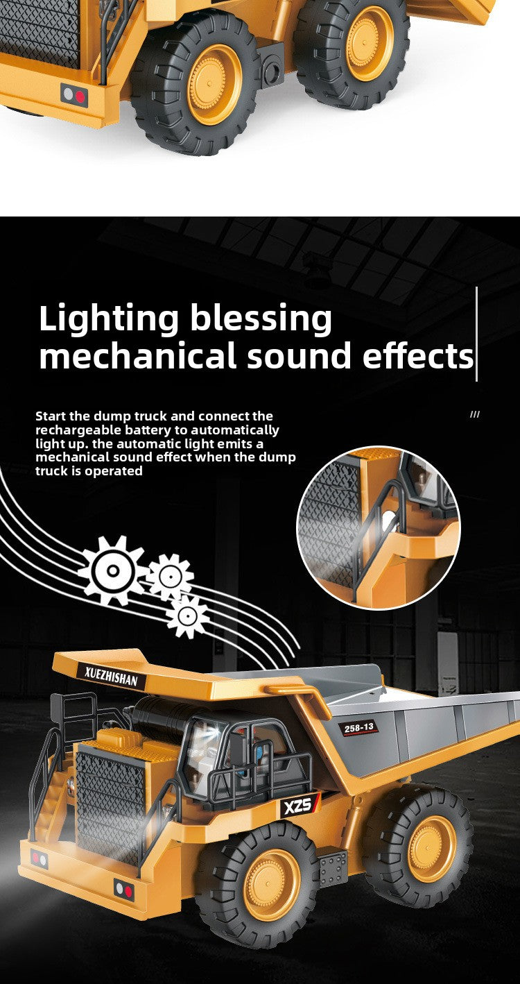 Children's Electric Toy Light and Sound Engineering Vehicle1:20Track Alloy Remote Control Excavator Model