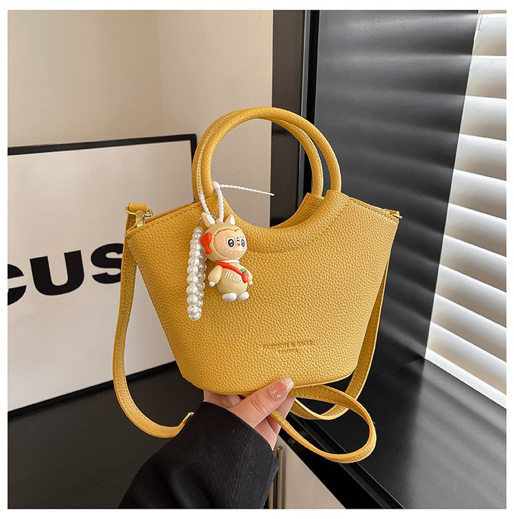 Bucket Bag One Size 2025 Spring Shoulder Bag Zipper PU Women's Bag