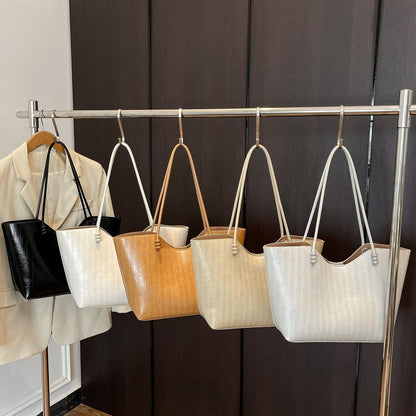 Shoulder Bag One Size Women's Bag Zipper PU 2025 Autumn Tote Bag