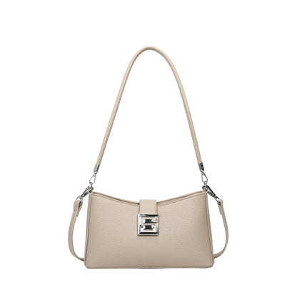 Small Square Bag with Stitching PU Zipper Women's Shoulder Bag One Size