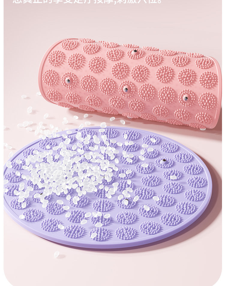 Silicone Acupressure Mat Double-Sided Foot Massage Pad with Magnetic Therapy for Home Use, Thickened Ultra Slow Running Meridian Running Mat Foot Massage Mat