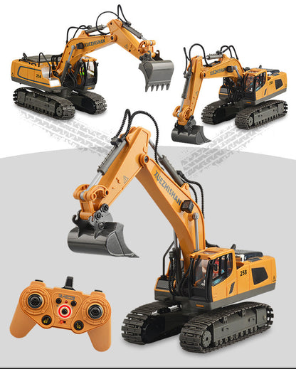 Children's Electric Toy Light and Sound Engineering Vehicle1:20Track Alloy Remote Control Excavator Model
