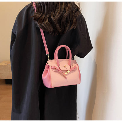 Block Platinum Small Square Handbag for Women