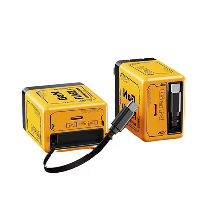 120W Gallium Nitride Charger PD Fast Charging Mobile Phone Charger with Retractable Cable Compatible with Apple and Huawei Chargers