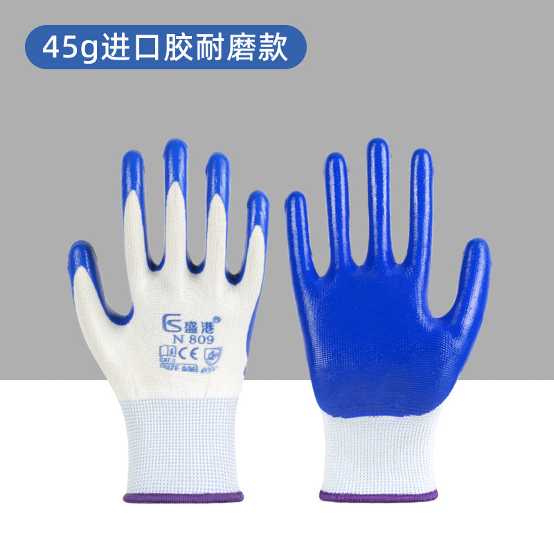 FOR WHOLE SALE ONLY PRICE ON REQUEST                                       Touchscreen Wear-resistant Nitrile Non-slip Coated Work Gloves for Construction Site Wholesale N518 Labor Protection Gloves