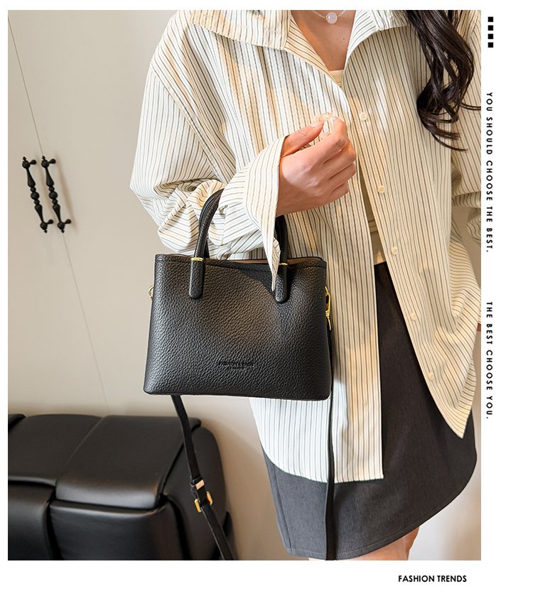 Single Shoulder Bag with Stitching, Single Shoulder Crossbody Handbag for Women, Zipper PU