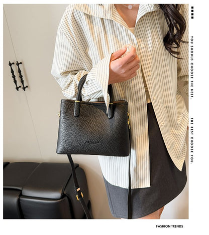 Single Shoulder Bag with Stitching, Single Shoulder Crossbody Handbag for Women, Zipper PU