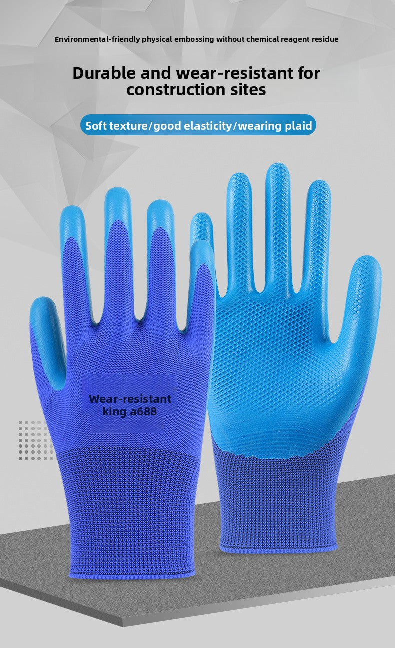 FOR WHOLE SALE ONLY PRICE ON REQUEST                   Abrasion-Resistant King Labor Protection Gloves Physical Embossed Anti-Slip Construction Steel Worker Logistics Moving Auto Repair Transport Latex Coated Gloves