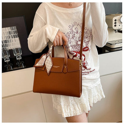 Single Shoulder Bag One Size Small Square Bag Women's Bag PU 2025 Autumn Zipper