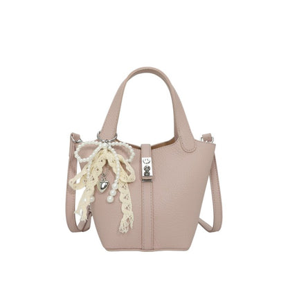 Bucket Bag Women's Bag PU Shoulder Bag Lock Buckle