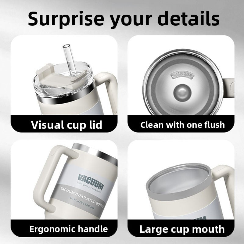 40oz Car Cup Large Capacity Insulated Cup Ice Cup304Stainless Steel Car Cup Cold Preservation